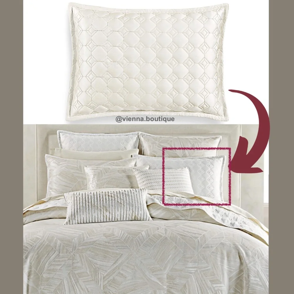NEW Hotel Collection Alabastar Quilted (1) Standard Sham‎ Pillow